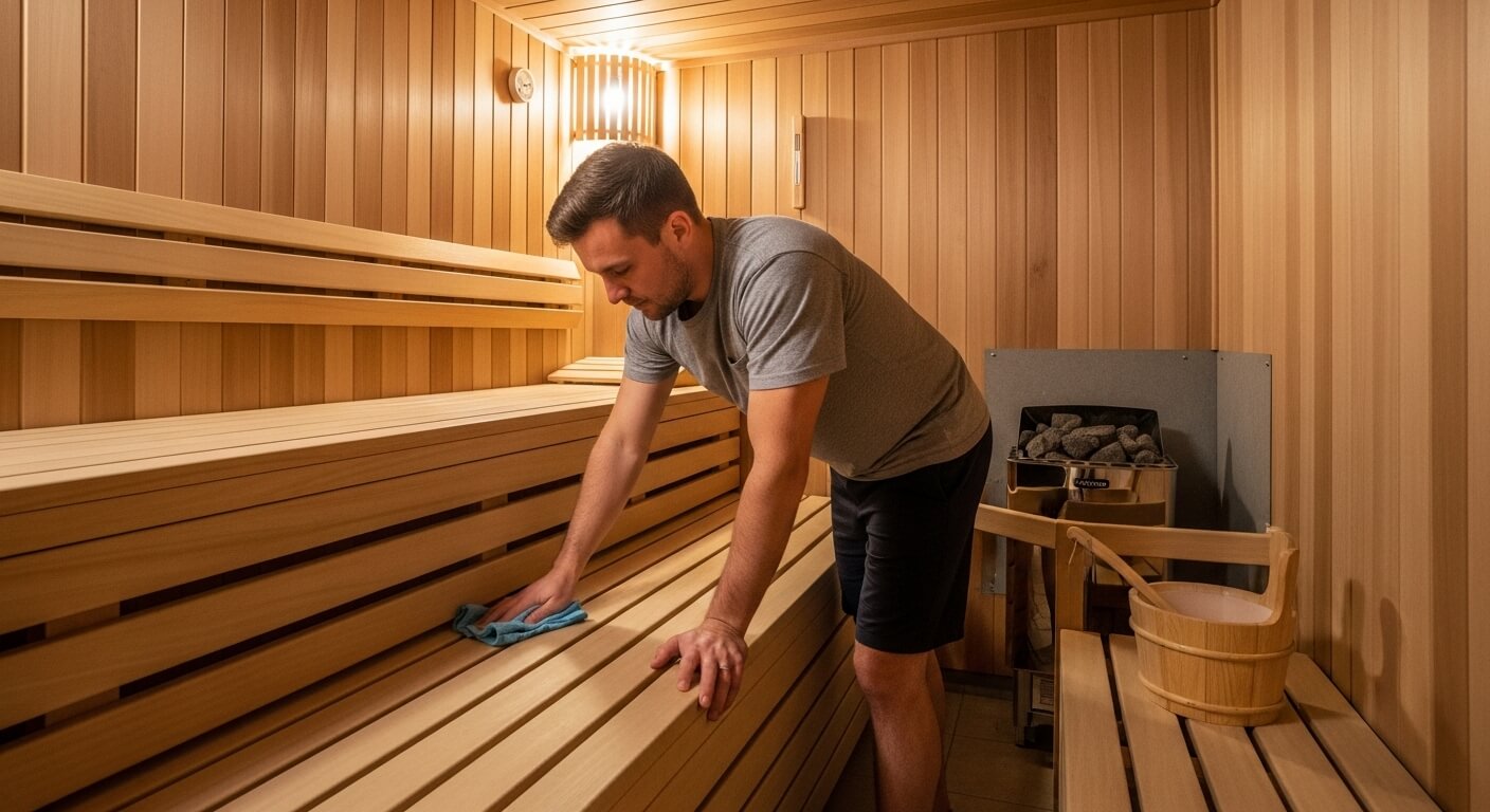 sauna-reinigen-microfacertuch