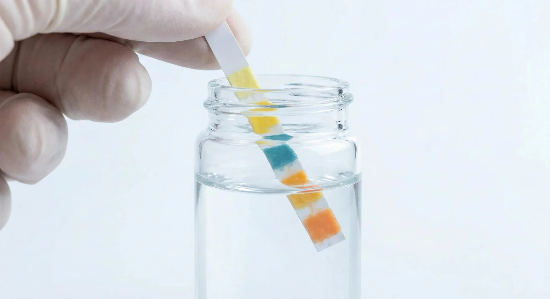 Wassertest leicht gemacht: Mit einem Teststreifen lässt sich die Wasserhärte schnell bestimmen – für optimale Reinigung und besseren Schutz vor Kalk.