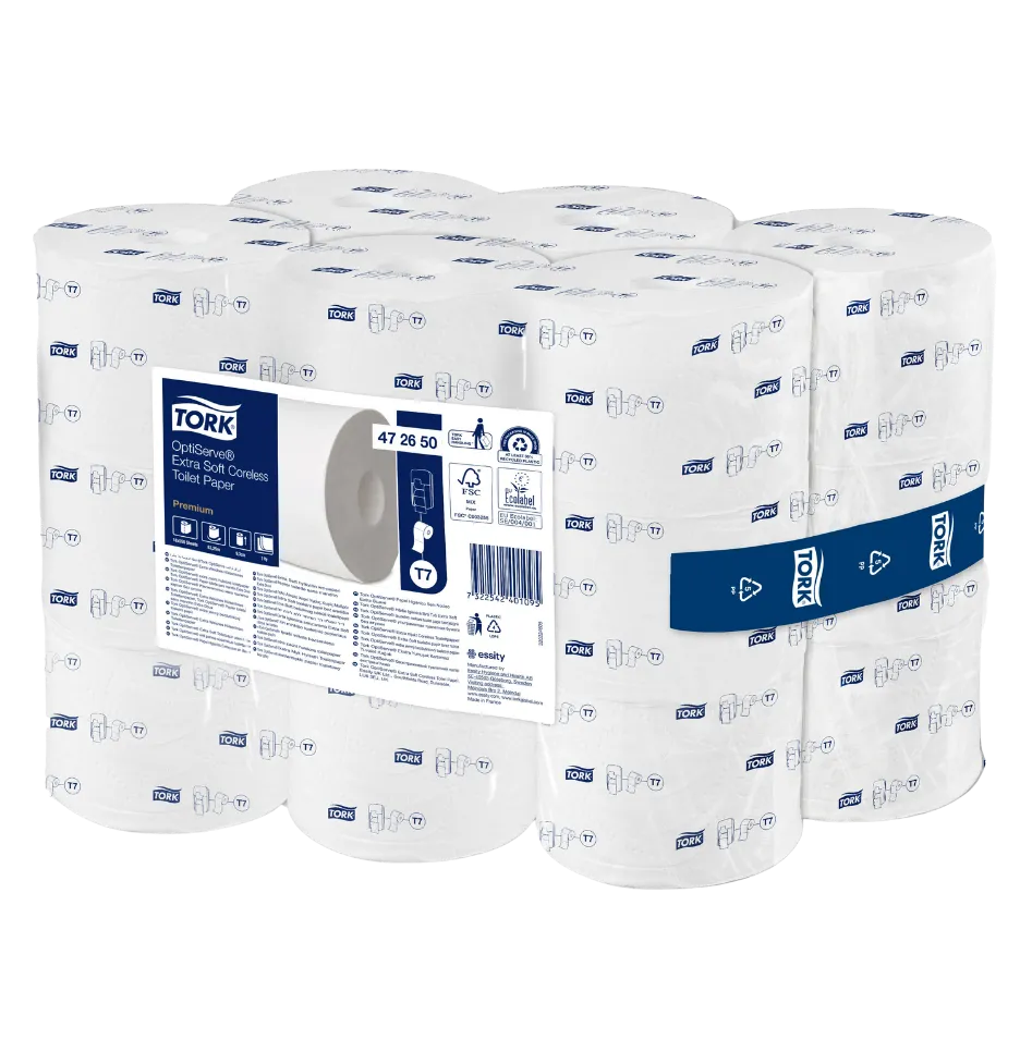 Toilettpapier abgepackt